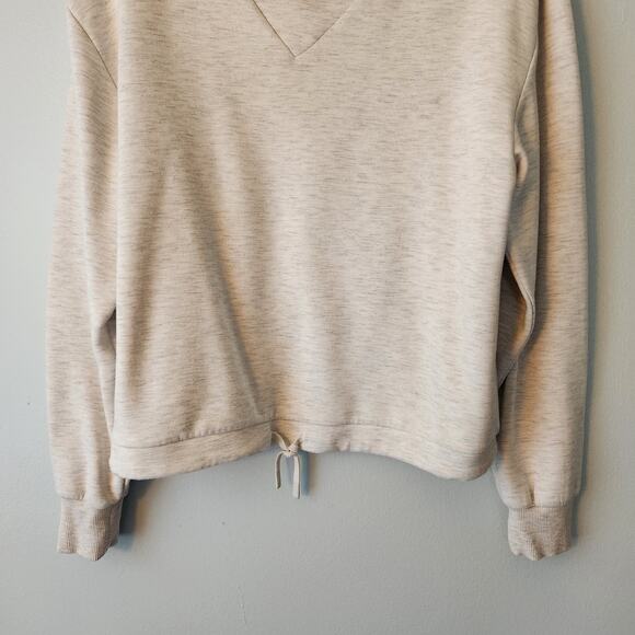 Varley Sweatshirt Women's XS Tan Heather Oversized Minimalist Loungewear Sporty - Picture 3 of 11